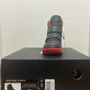 Sorel Black and Red Toddler Strap Boots